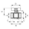 Ferro Zawór kulowy F-POWER nakrętno-nakrętny z motylkiem 1 1/4" KFPM4